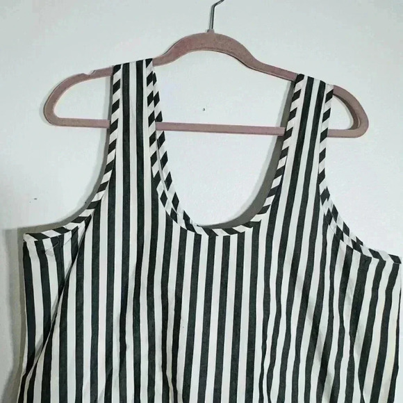 Everlane The Poplin Summer Dress Black and Bone Size XL. Pockets Stripes. - Picture 7 of 9